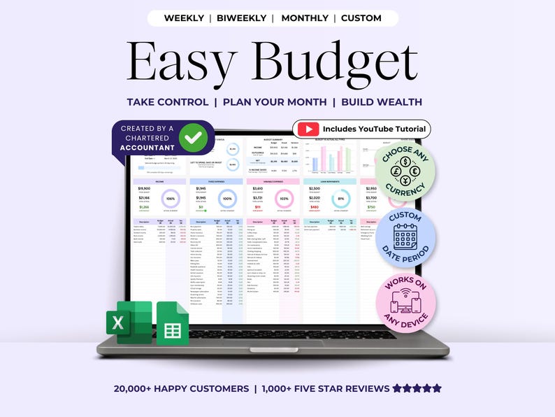 Budget Planner - Personal Finance - Excel Template