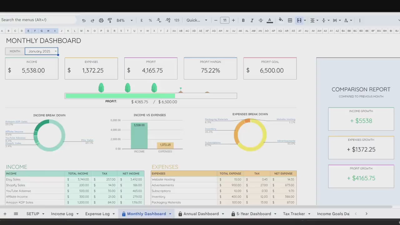 Income and Expense Tracker – Google Sheets Template