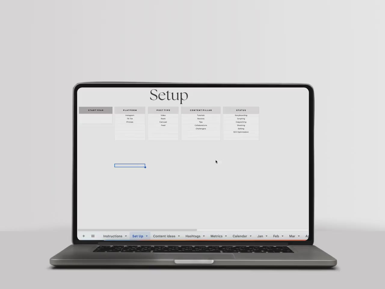 Content Calendar – Bloggers – Google Sheets Template