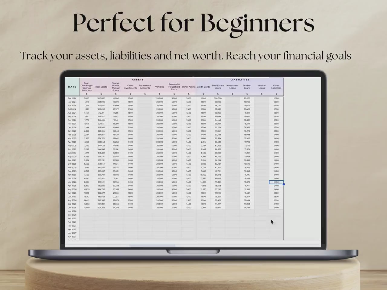 Net Worth Tracker – Individual – Google Sheets Template