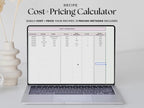 Recipe Costing – Bakery – Excel / Google Sheets Template