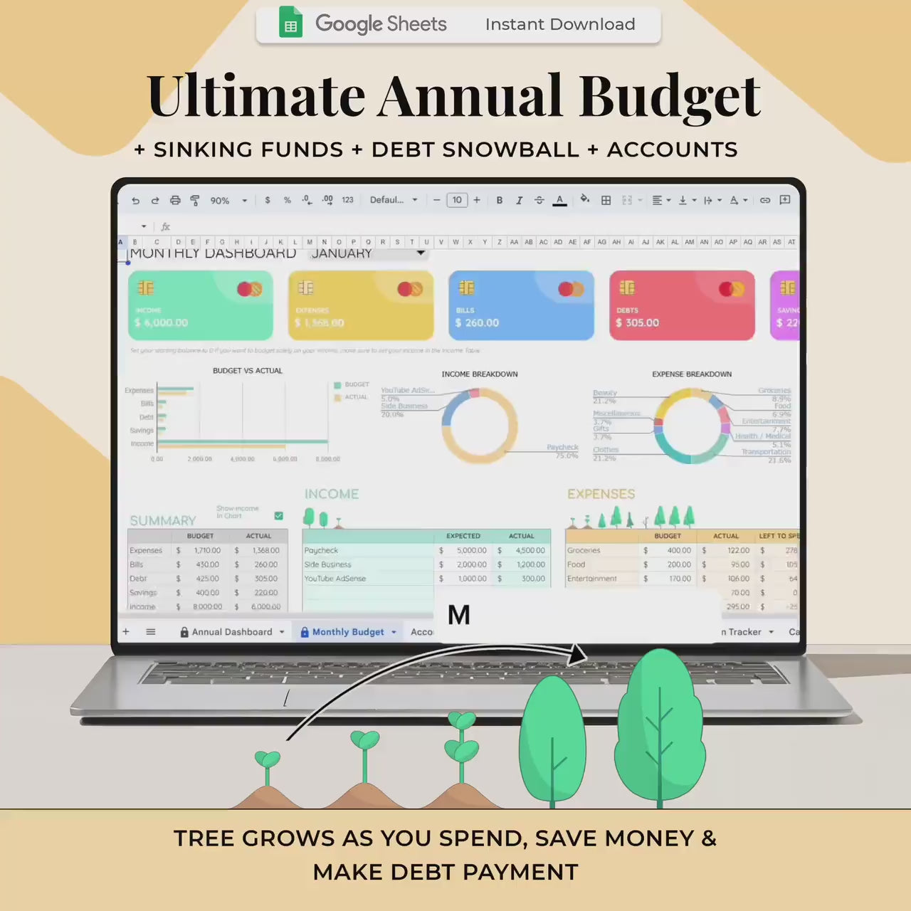 Budget Planner for Individuals – Google Sheets Template
