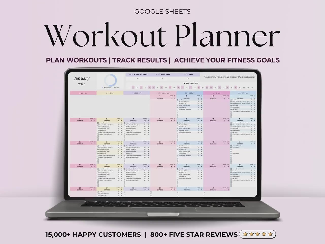 Workout Tracker – Beginners – Google Sheets Template